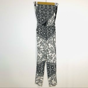 PAPAYA Strapless Floral Mandala Jumpsuit Size Small